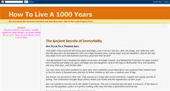 Desktop Screenshot of how-to-live-a-1000-years.blogspot.com