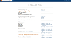 Desktop Screenshot of luggagetags.blogspot.com