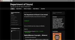 Desktop Screenshot of departmentofsound.blogspot.com