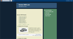 Desktop Screenshot of honda-2008-cars.blogspot.com