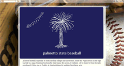 Desktop Screenshot of palmettostatebaseball.blogspot.com