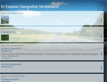 Tablet Screenshot of elespaciogeograficovenezolano.blogspot.com