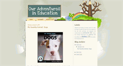 Desktop Screenshot of ouradventuresineducation.blogspot.com