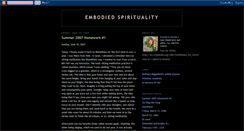 Desktop Screenshot of embodiedsprituality.blogspot.com