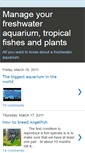 Mobile Screenshot of freshwater-aquarium-passion.blogspot.com