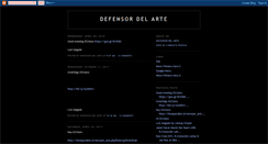Desktop Screenshot of defensordelarte.blogspot.com