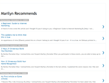 Tablet Screenshot of marilynrecommends.blogspot.com