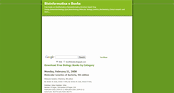 Desktop Screenshot of bioinfobooks.blogspot.com