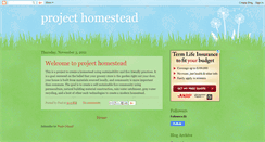 Desktop Screenshot of projecthomestead.blogspot.com