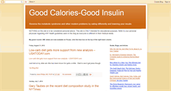 Desktop Screenshot of goodcaloriesgoodinsulin.blogspot.com