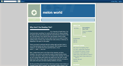 Desktop Screenshot of melon-world.blogspot.com