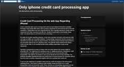 Desktop Screenshot of iphonecreditcardprocessing.blogspot.com