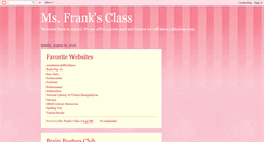 Desktop Screenshot of msgfranksclass.blogspot.com