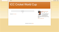 Desktop Screenshot of icccricketworldcup.blogspot.com