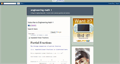 Desktop Screenshot of engineering-math.blogspot.com