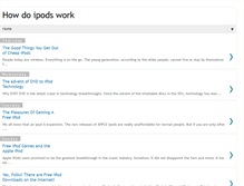 Tablet Screenshot of howdo-ipods-work.blogspot.com