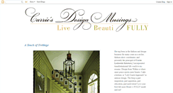 Desktop Screenshot of carriesdesignmusings.blogspot.com