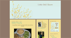 Desktop Screenshot of littledidiknowthat.blogspot.com
