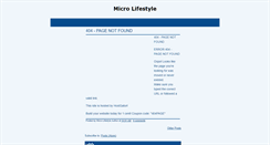 Desktop Screenshot of microlifesyle.blogspot.com