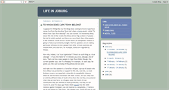 Desktop Screenshot of life-in-joburg.blogspot.com