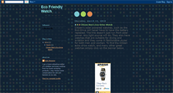 Desktop Screenshot of eco-friendly-watch.blogspot.com