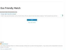 Tablet Screenshot of eco-friendly-watch.blogspot.com