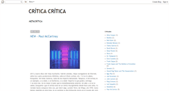 Desktop Screenshot of criticablog.blogspot.com
