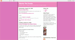 Desktop Screenshot of marianthefoodie.blogspot.com