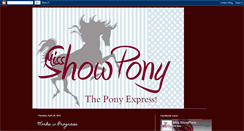 Desktop Screenshot of missshowpony.blogspot.com