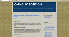 Desktop Screenshot of catholicposition.blogspot.com