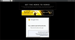Desktop Screenshot of getthenervetoverve.blogspot.com