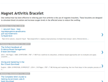 Tablet Screenshot of magnetic-arthritis-bracelet.blogspot.com