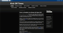 Desktop Screenshot of kickofftimesoccer.blogspot.com