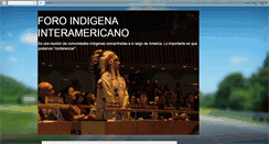 Desktop Screenshot of foroindigenainteramericano.blogspot.com