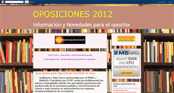 Desktop Screenshot of oposiciones2012.blogspot.com