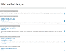 Tablet Screenshot of kidshealthylifestyle.blogspot.com