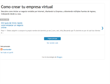 Tablet Screenshot of comocreartuempresavirtual.blogspot.com