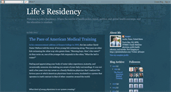 Desktop Screenshot of lifesresidency.blogspot.com