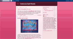 Desktop Screenshot of ambrosiaquiltstudio.blogspot.com