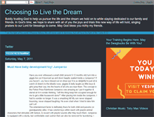 Tablet Screenshot of choosingtolivethedream.blogspot.com