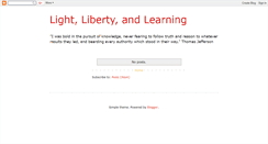 Desktop Screenshot of lightlibertyandlearning.blogspot.com