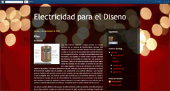 Desktop Screenshot of electricidadparaeldiseno.blogspot.com