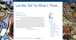 Desktop Screenshot of letmetellyawhatithink.blogspot.com