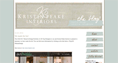 Desktop Screenshot of kristinpeakeinteriors.blogspot.com