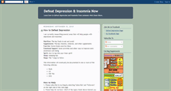 Desktop Screenshot of defeatdepressionnow.blogspot.com