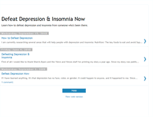 Tablet Screenshot of defeatdepressionnow.blogspot.com