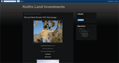 Desktop Screenshot of keithslandinvestments.blogspot.com