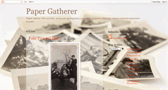 Desktop Screenshot of papergatherer.blogspot.com