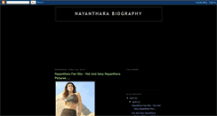 Desktop Screenshot of nayanthara-biography.blogspot.com