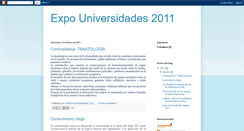 Desktop Screenshot of expouniversidades2011.blogspot.com